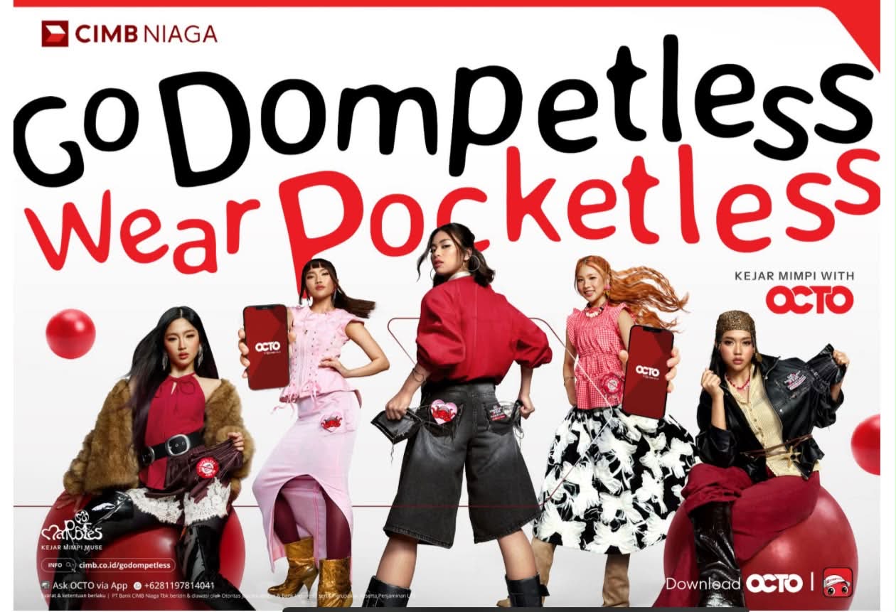 Client KV showing Go Dompetless and Wear Pocketless with a fashion cast