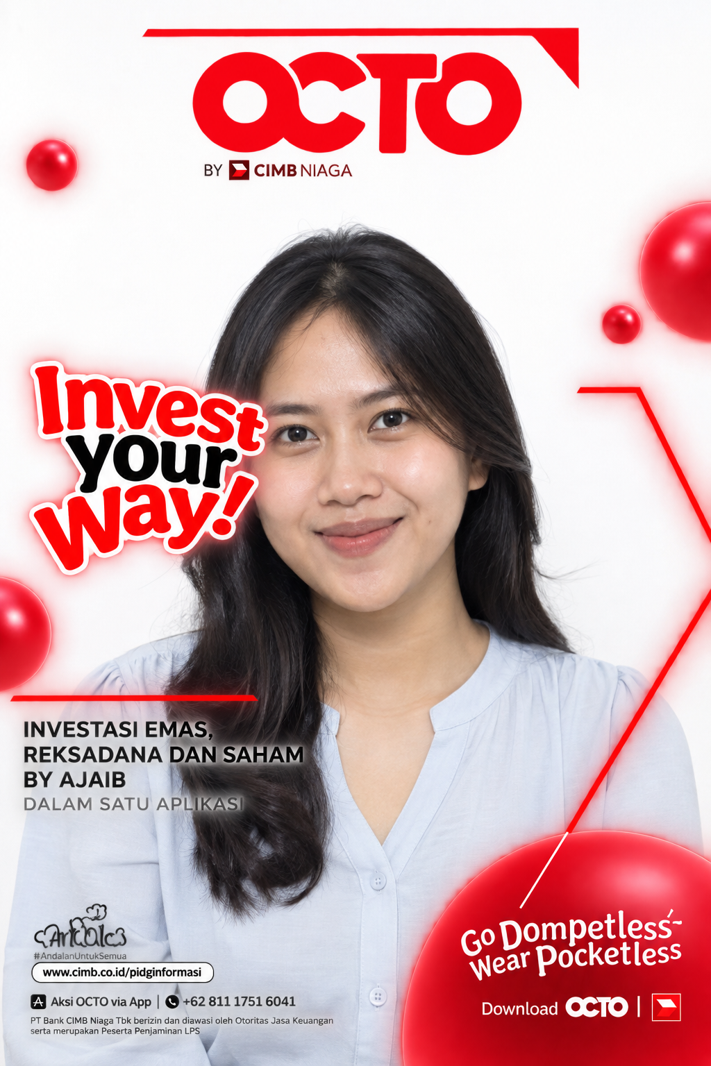 Female real photo with Invest Your Way cover
