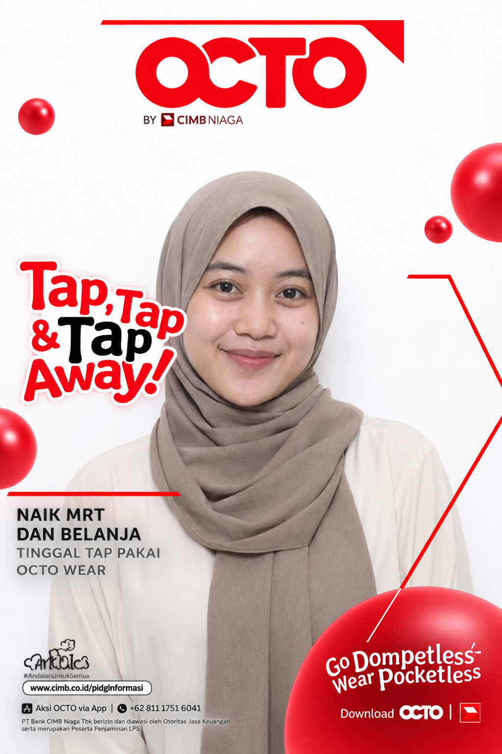 Hijab portrait with Tap Tap and Tap Away cover